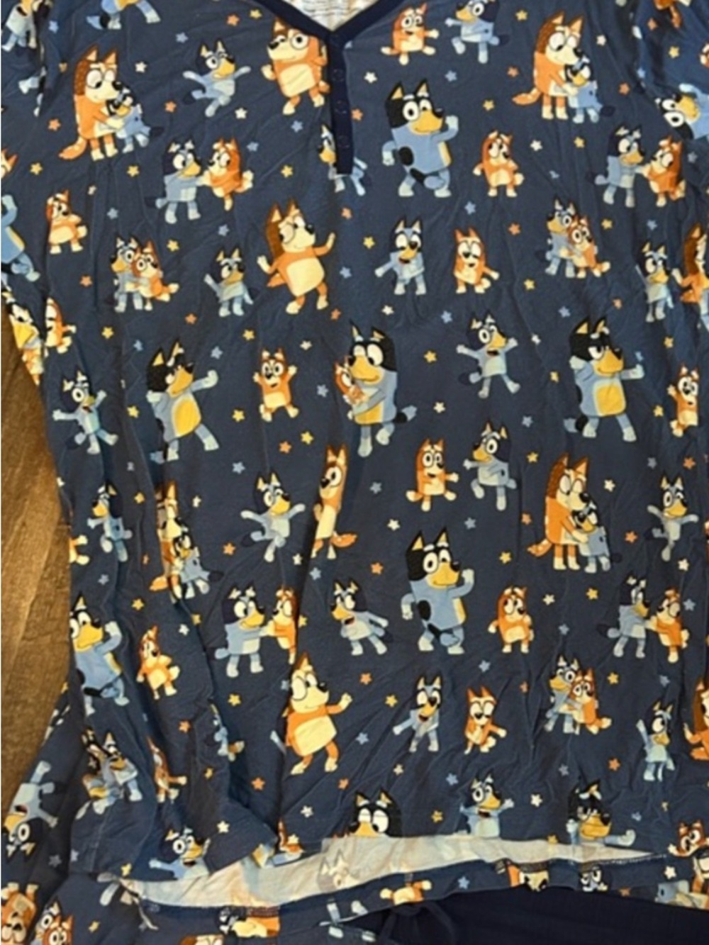 Little Sleepies Navy Blue Cartoon Puppy Pajama Top ONLY FOR @barbersyd